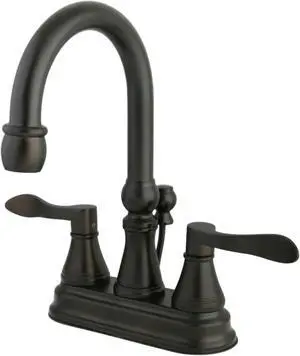 Kingston Brass KS2615DFL 4 in. Centerset Bathroom Faucet, Oil Rubbed Bronze