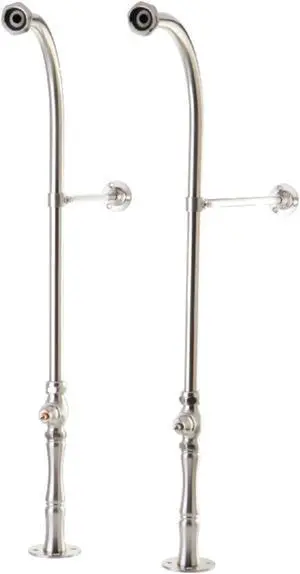 Kingston Brass CC458*30 Rigid 30-Inch Freestanding Supply, Brushed Nickel