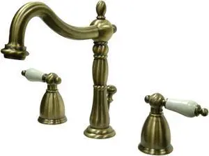 Kingston Brass KB1973PL 8 in. Widespread Bathroom Faucet, Antique Brass