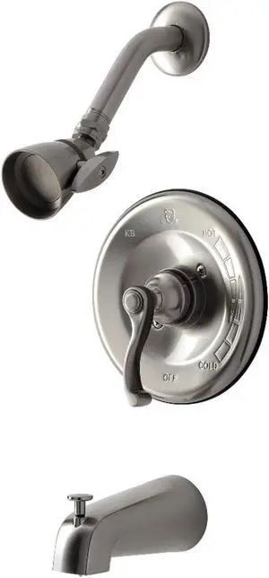 Kingston Brass KB1638FL Tub and Shower Faucet, Brushed Nickel