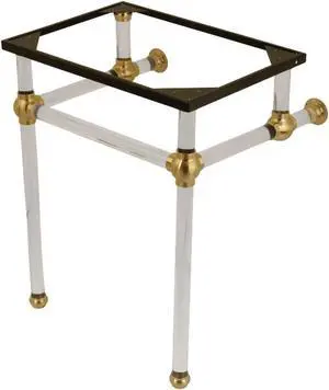 Fauceture VAH242030SB Console Basin Holder with Acrylic Pedestal, Brushed Brass
