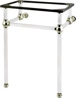 Fauceture VAH282033PN Console Basin Holder with Acrylic Pedestal, Polished Nickel