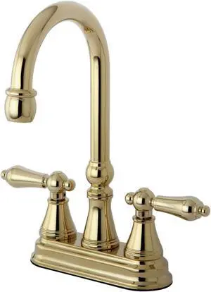 Kingston Brass KS2492AL Bar Faucet, Polished Brass