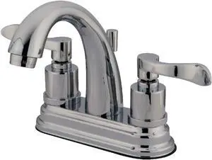 Kingston Brass KS8611DFL 4 in. Centerset Bathroom Faucet, Polished Chrome