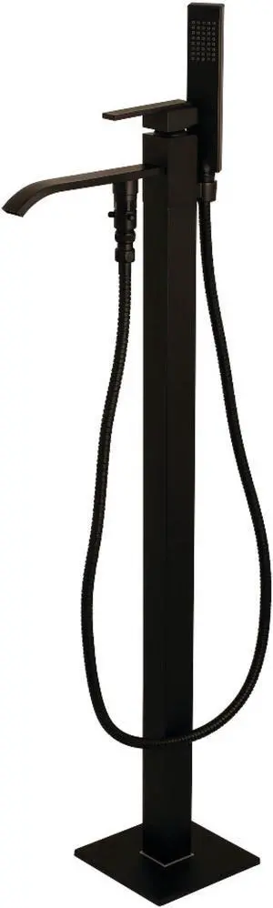 Kingston Brass KS4135QLL Executive Freestanding Roman Tub Filler with Hand Shower, Oil Rubbed Bronze