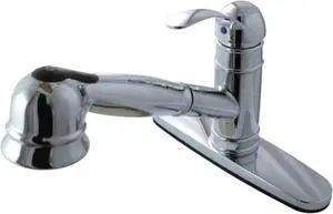 Gourmetier GSC7571WEL Eden Single-Handle Kitchen Faucet with Pull-Out Sprayer, Polished Chrome