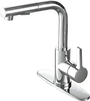 Gourmetier LS2711CTL Continental Single-Handle Kitchen Faucet with Pull-Out Sprayer, Polished Chrome
