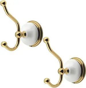 Kingston Brass BAK1117PB Victorian 2-Piece Robe Hook, Polished Brass