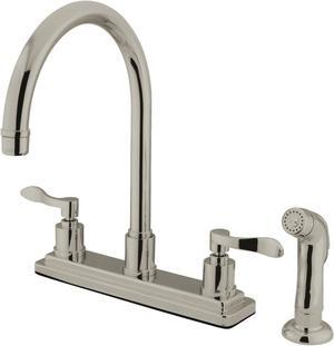 Kingston Brass KS8798DFL 8-Inch Centerset Kitchen Faucet, Brushed Nickel