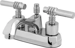 Kingston Brass KS4261ML 4 in. Centerset Bathroom Faucet, Polished Chrome