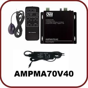 Digital, 70 Volt, Mini Amplifier/Mic Mixer/ with Remote Control