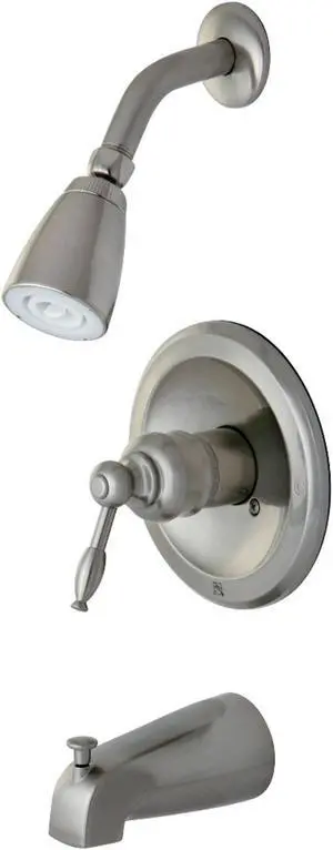 Kingston Brass KB538KL Tub and Shower Faucet, Brushed Nickel