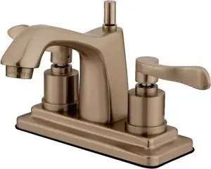 Kingston Brass KS8648DFL 4 in. Centerset Bathroom Faucet, Brushed Nickel