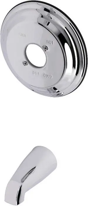Kingston Brass KB3631TTLH Tub Trim Only Without Handle, Polished Chrome