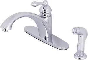 Kingston Brass KS6571ALSP Single-Handle Kitchen Faucet, Polished Chrome