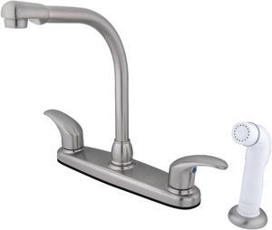 Kingston Brass KB718LL 8-Inch Centerset Kitchen Faucet, Brushed Nickel