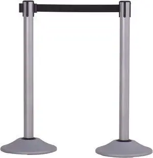 Silver post and 7.5' Black Belt -  2 pack