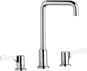 Elkay 8" Centerset Concealed Deck Mount Faucet with Arc Tube Spout and 4" Lever Handles Chrome