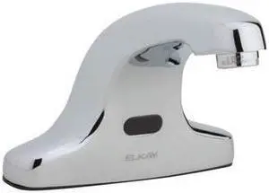 Elkay Commercial Electronic Lavatory Battery Powered Deck Mount Faucet with Cast Fixed Spout Chrome