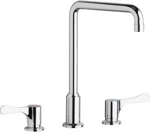Elkay 8" Centerset Concealed Deck Mount Faucet with Arc Tube Spout and 4" Lever Handles Chrome