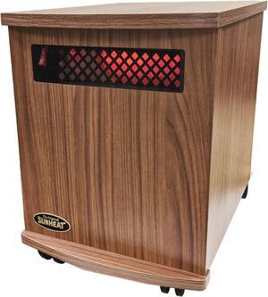 Original SUNHEAT USA1500 Infrared Heater-Fully Made in the USA- American Walnut