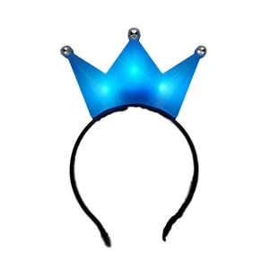 3 Jeweled Blue Princess Crown Headbands 3 Jeweled Blue Princess Crown Headbands