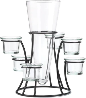 CIRCULAR CANDLE STAND WITH VASE CIRCULAR CANDLE STAND WITH VASE