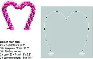 Balloon-Accessory-Heart Arch Kit-91x95"