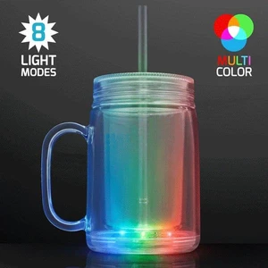 LED Mason Jar Travel Mug LED Mason Jar Travel Mug