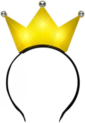 3 Jeweled Yellow Princess Crown Headbands 3 Jeweled Yellow Princess Crown Headbands