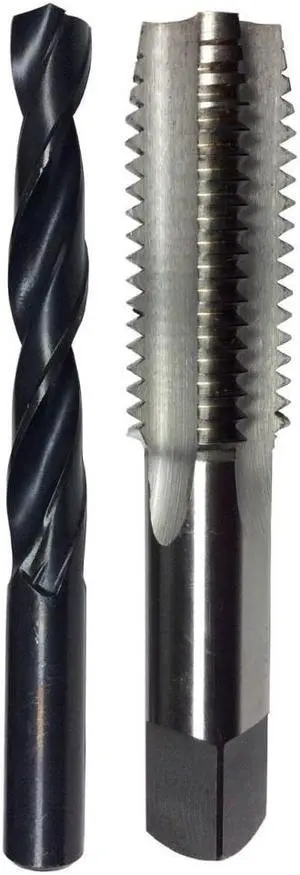 Drill America POU9/16-12 9/16"-12" HSS Plug Tap and 31/64" HSS Drill Bit, 8" Length