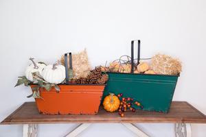 S/2 Metal Gathering Bins - Harvest