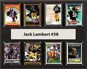 NFL 12"x15" Jack Lambert Pittsburgh Steelers 8-Card Plaque NFL 12"x15" Jack Lambert Pittsburgh Steelers 8-Card Plaque
