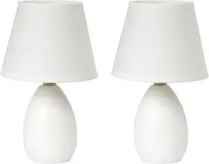 Simple Designs Mini  Egg Oval Ceramic Table Lamp