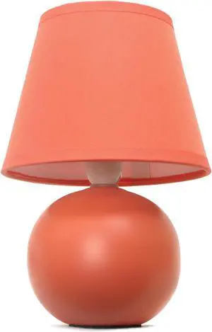 Simple Designs  Mini Ceramic Globe Table Lamp
