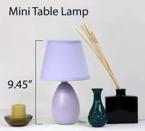 Simple Designs Mini  Egg Oval Ceramic Table Lamp