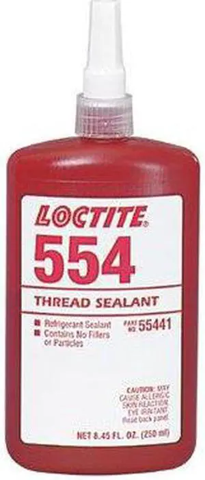 LOCTITE 135489 Pipe Thread Sealant 8.5 fl oz, Bottle, 554, Red, Liquid