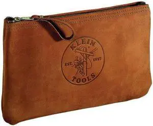 KLEIN TOOLS 5139L Tool Bag, Top Grain Leather, 1 Pockets, Brown