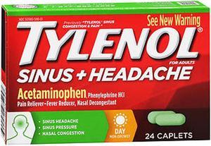 Tylenol Sinus Congestion  Pain Caplets Daytime  24 ct