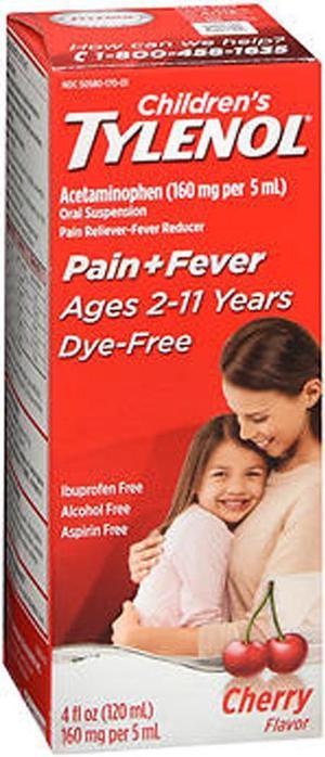Tylenol Childrens Pain  Fever Oral Suspension Cherry Flavor  4 oz