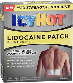 Icy Hot Lidocaine Patches Plus Menthol Max Strength - 5 ct