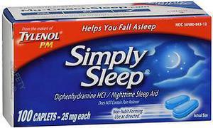 Simply Sleep Nighttime Sleep Aid Caplets - 100 caplets