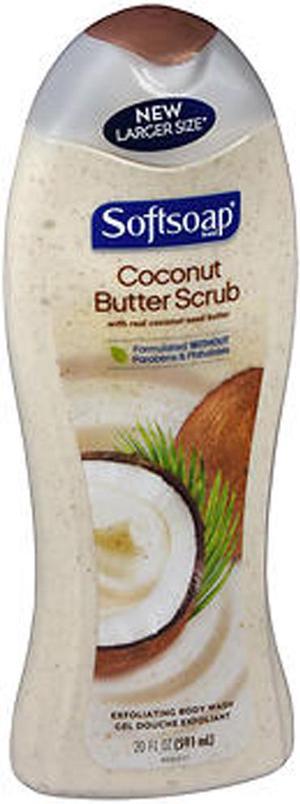 Softsoap Coconut Butter Scrub Exfoliating Body Wash - 20 oz