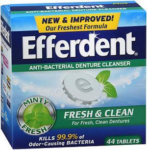 Efferdent Fresh & Clean Anti-Bacterial Denture Cleanser Tablets - 44 ct