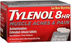 Tylenol 8HR Muscle Aches  Pain ExtendedRelease Tablets  100 ct