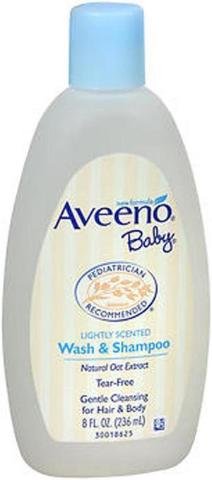 Aveeno Baby Wash and Shampoo Lightly Scented  8 oz