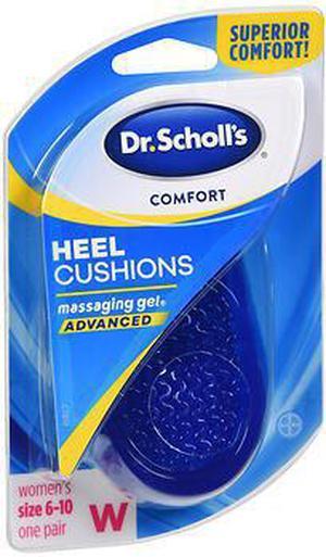 Dr. Scholl's Comfort Heel Cushions Advanced Massaging Gel Women's Size 6-10 - 1 PR