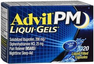 Advil PM Pain Reliever/Nighttime Sleep-Aid Liqui-Gels - 20 ct