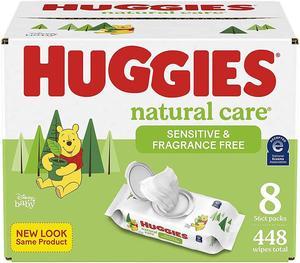Huggies Natural Care Wipes Fragrance Free  8 packs of 56 wipes