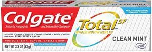 Colgate Total SF Anticavity, Antigingivitis and Antisensitivity Toothpaste Clean Mint - 3.3 oz